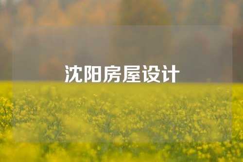 沈阳房屋设计