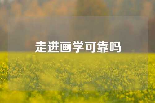 走进画学可靠吗