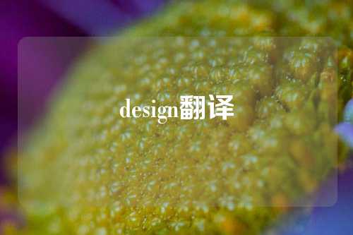 design翻译