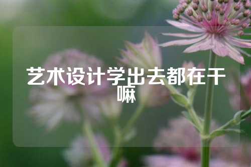 艺术设计学出去都在干嘛