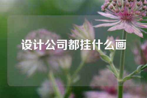 设计公司都挂什么画