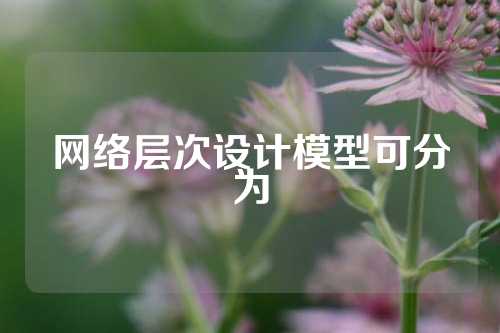 网络层次设计模型可分为