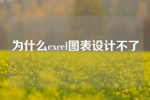 为什么excel图表设计不了