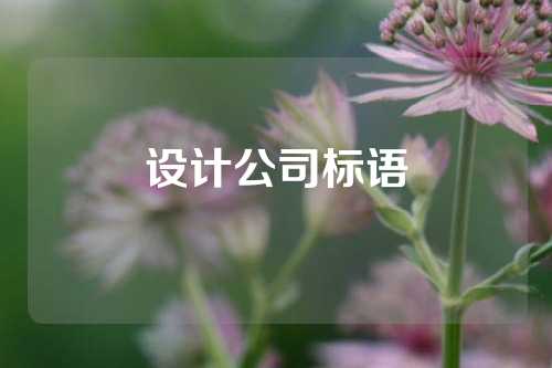 设计公司标语