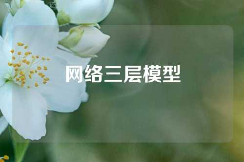 网络三层模型