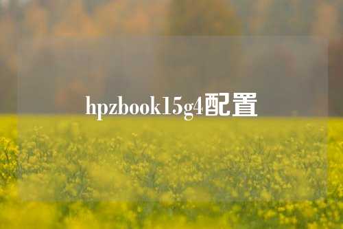 hpzbook15g4配置