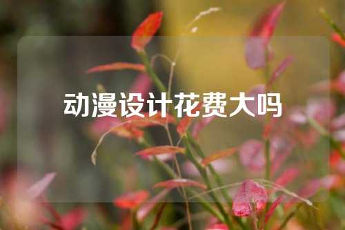 动漫设计花费大吗