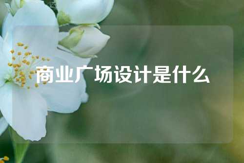 商业广场设计是什么