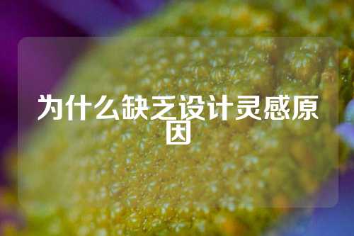 为什么缺乏设计灵感原因