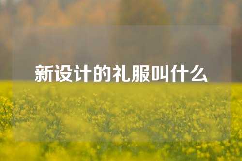 新设计的礼服叫什么