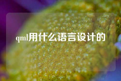 qml用什么语言设计的