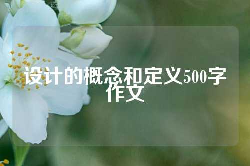 设计的概念和定义500字作文