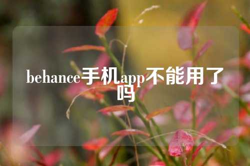 behance手机app不能用了吗