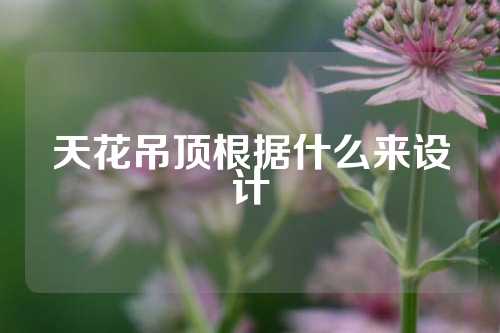 天花吊顶根据什么来设计