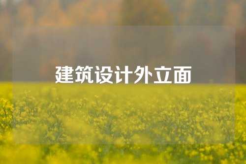 建筑设计外立面