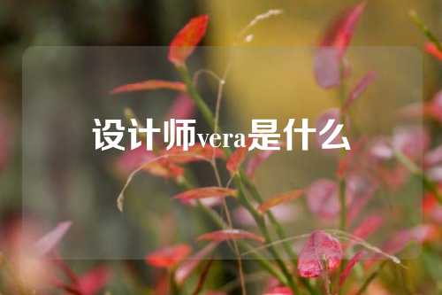 设计师vera是什么