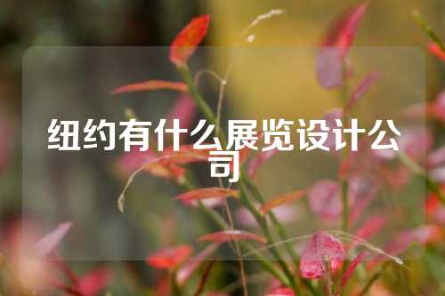 纽约有什么展览设计公司