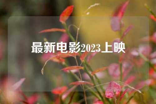 最新电影2023上映