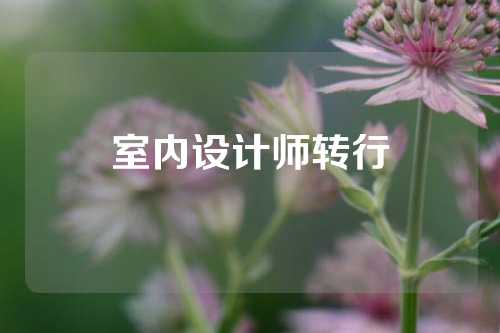 室内设计师转行