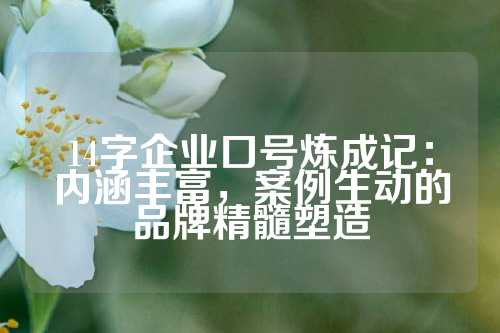14字企业口号炼成记：内涵丰富，案例生动的品牌精髓塑造