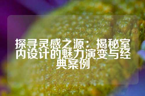 探寻灵感之源：揭秘室内设计的魅力演变与经典案例