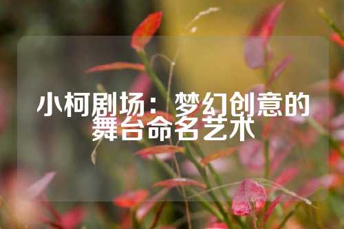 小柯剧场：梦幻创意的舞台命名艺术