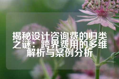 揭秘设计咨询费的归类之谜：跨界费用的多维解析与案例分析