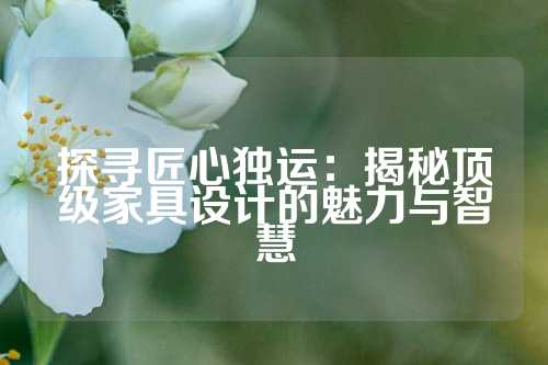 探寻匠心独运：揭秘顶级家具设计的魅力与智慧