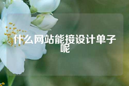 什么网站能接设计单子呢