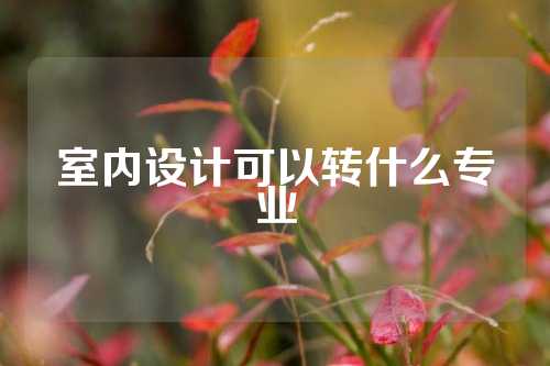 室内设计可以转什么专业