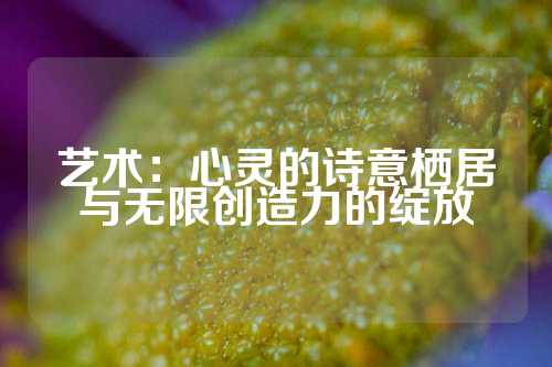 艺术：心灵的诗意栖居与无限创造力的绽放