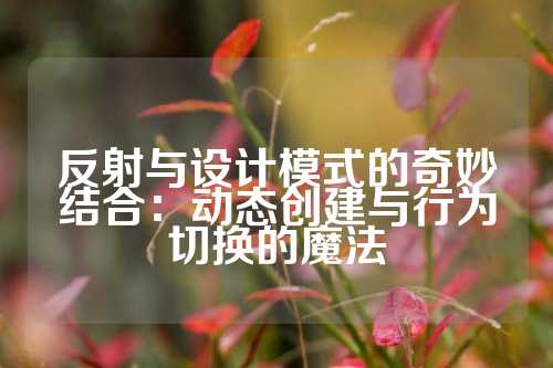 反射与设计模式的奇妙结合：动态创建与行为切换的魔法