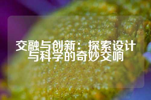 交融与创新：探索设计与科学的奇妙交响