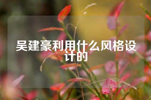 吴建豪利用什么风格设计的