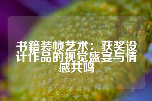 书籍装帧艺术：获奖设计作品的视觉盛宴与情感共鸣
