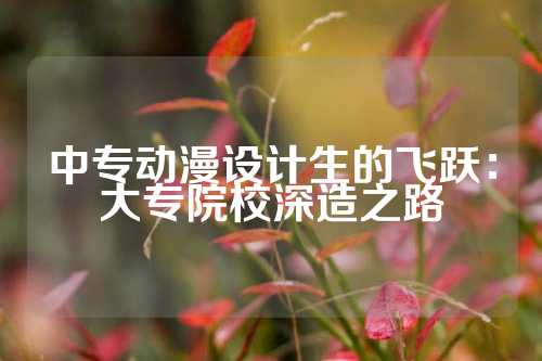 中专动漫设计生的飞跃：大专院校深造之路