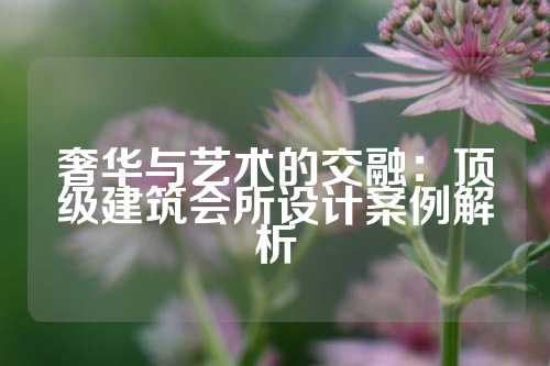 奢华与艺术的交融：顶级建筑会所设计案例解析