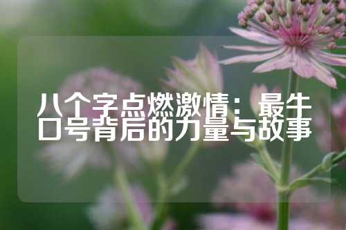 八个字点燃激情：最牛口号背后的力量与故事