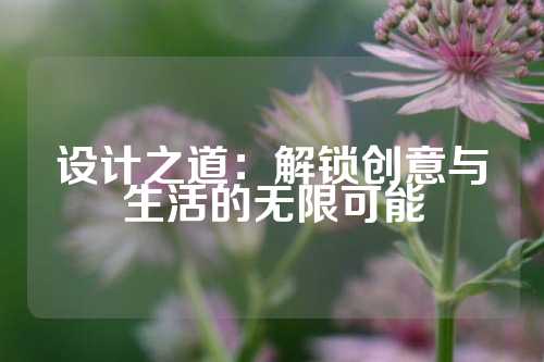 设计之道：解锁创意与生活的无限可能