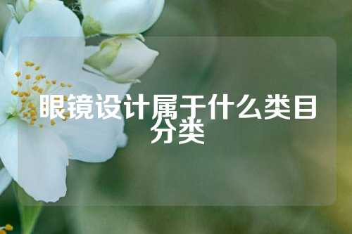 眼镜设计属于什么类目分类