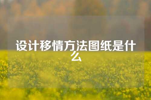 设计移情方法图纸是什么