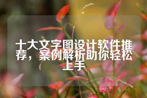 十大文字图设计软件推荐，案例解析助你轻松上手