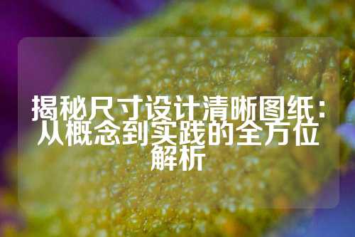 揭秘尺寸设计清晰图纸：从概念到实践的全方位解析