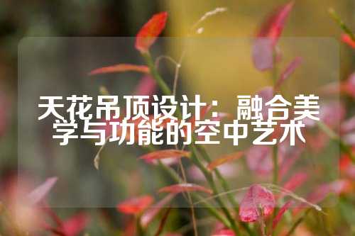 天花吊顶设计：融合美学与功能的空中艺术