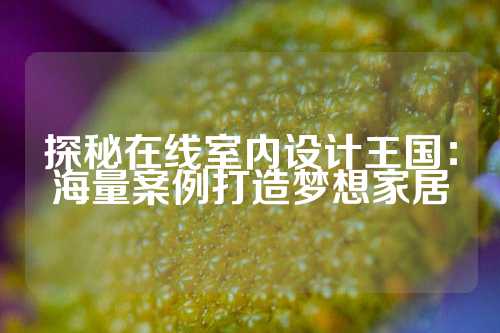 探秘在线室内设计王国：海量案例打造梦想家居