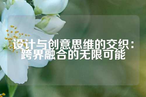 设计与创意思维的交织:跨界融合的无限可能