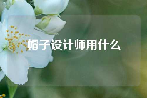 帽子设计师用什么