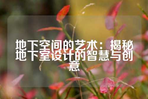 地下空间的艺术：揭秘地下室设计的智慧与创意