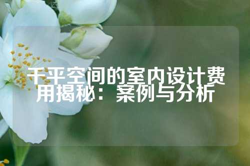 千平空间的室内设计费用揭秘：案例与分析