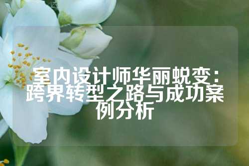 室内设计师华丽蜕变：跨界转型之路与成功案例分析